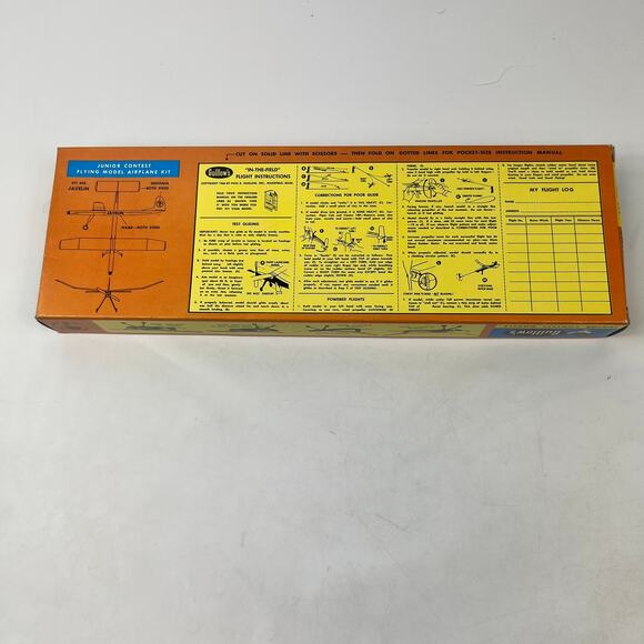 Guillow’s Javelin Flying Model Kit 24" Balsa Wood Rubber Powered #4201 Vintage - Picture 2 of 8
